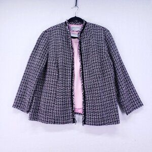 Jessica Howard 2 Piece -Blazer Pink Black Tweed and Top Pink Sleeveless